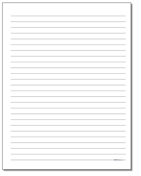 Lines Writing Paper Template