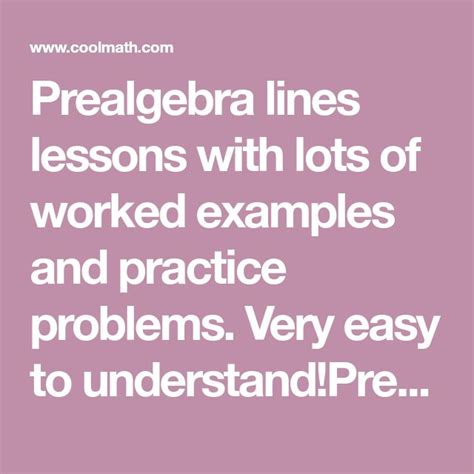 Lines brain.  Very easy to understand!Prealgebra exponent lessons, examples and...