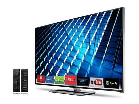 The Vizio M-Series Quantum 50-inch 4K Smart TV is fully loaded on ports, with four HDMI inputs, composite and USB inputs, an optical audio output, a coaxial input, and an Ethernet port for wired internet access. You also get a remote control with quick-access buttons for Netflix, Hulu, Amazon Prime Video, VUDU, Xumo, and Redbox, along with all .... 