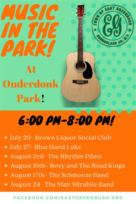 Lineup for East Greenbush's 'Music in the Park' series