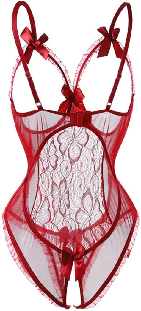 Women Erotic Sexy Lingerie Lace Sheer Bra G-strings Set Babydoll Nightwear  Underwear