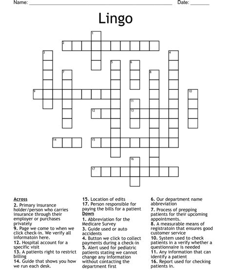 Lingo crossword. We found 13 answers for the crossword clue Lingo. A further 16 clues may be related. If you haven't solved the crossword clue Lingo yet try to search our Crossword Dictionary by entering the letters you already know! (Enter a dot for each missing letters, e.g. “T.RMINOLO..” will find “TERMINOLOGY”.) 