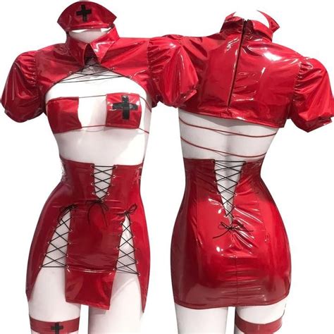 Sexy Deep V Tight Nurse Costume Cosplay Lingerie - The Little