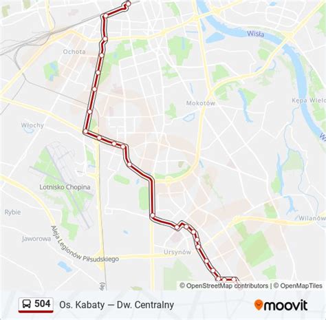 Linia 504: Rozkłady, przystanki i mapy - Os. Kabaty ... - Moovit