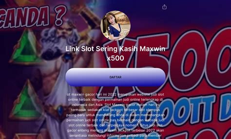 Link Slot Demo Gratis: 2023 Ter jackpot Maxwin Kasih Judi Slot Sering Online