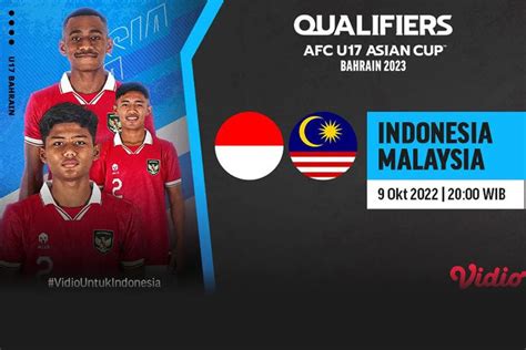 Link Live Streaming Kualifikasi Piala Asia U-17: Indonesia Vs Malaysia