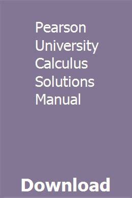 Link for pearson university calculus solution manual. - Solución de besterfield control de calidad manual.