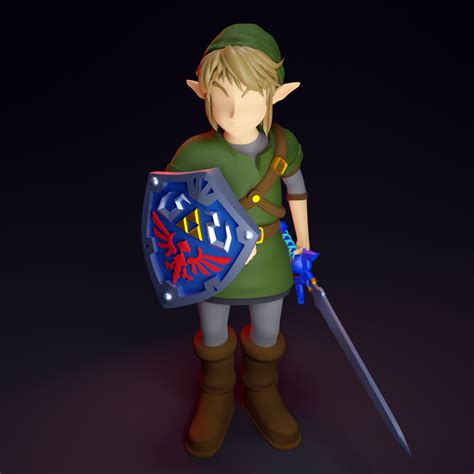Link from The Legend of Zelda Print Ready 3D Model