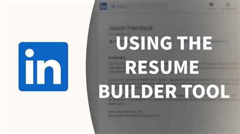 LinkedIn Tutorial Using the Resume Builder tool YouTube