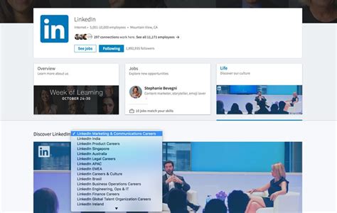 Linkedin Career Page