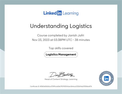Linkedin Learning Certificate Id