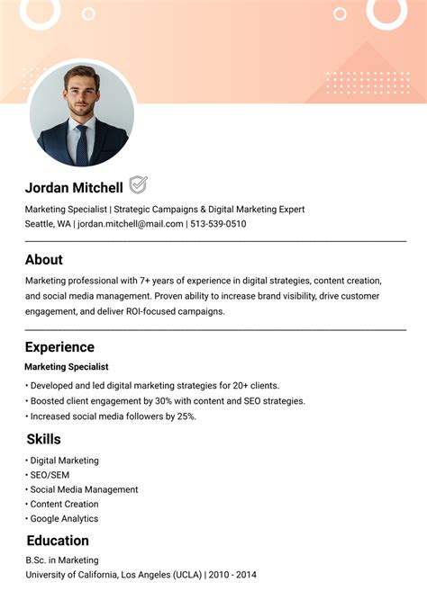 Linkedin Profile Templates Gambaran