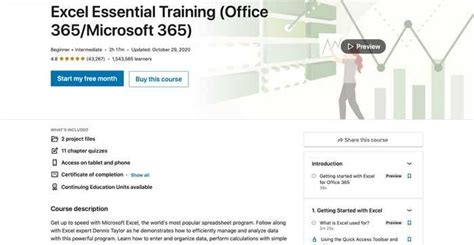 Linkedin learning excel essential training. 5 hours of learning content. Learn how...