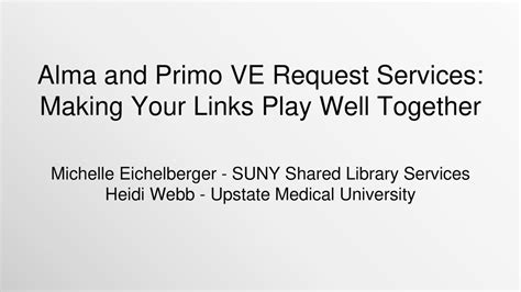 Linking - Alma Discovery / Primo VE - Guides at SUNY Office of …