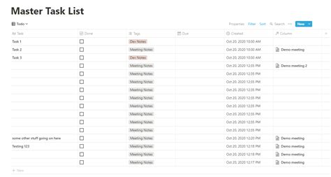 Linking meeting notes to a master to do list r/Notion