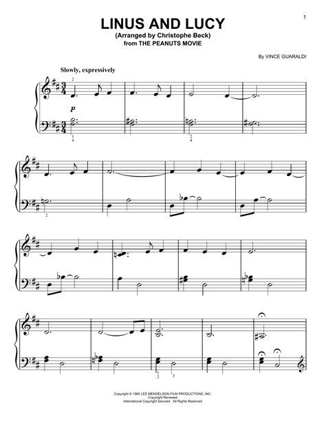 Linus and lucy sheet music. Things To Know About Linus and lucy sheet music. 
