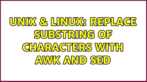 Linux Awk Replace Character