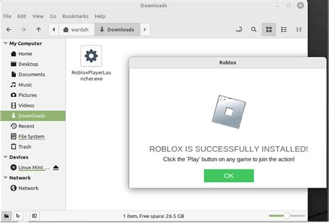 Linux Mint 21'e Roblox Nasıl Kurulur Linux-.