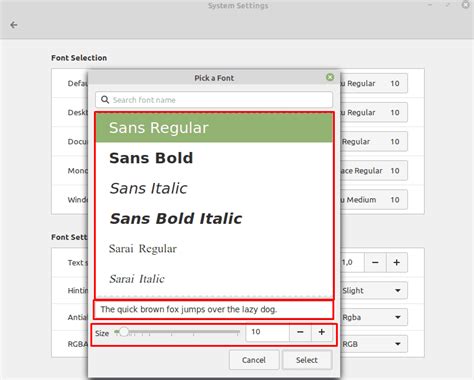 Linux Mint How to Change the Default Fonts and Font Sizing Technipages