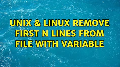 Linux Remove First Line From Multiple Files