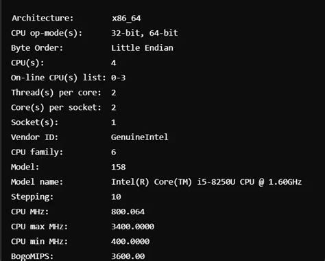 Linux cpu info command.  The command lscpu prints CPU architecture information...