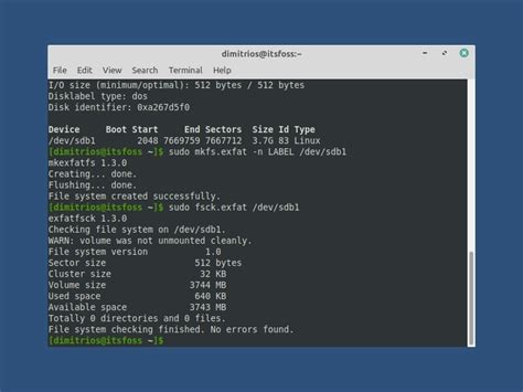 Linux format exfat.  You can also format a USB stick using terminal commands.  With the rig...