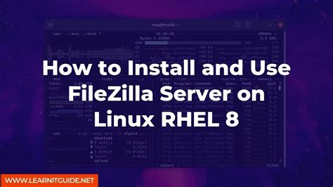 Linux install server filezilla