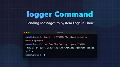 Linux logger command examples.  Learn key techniques for integrating logging and monitoring in...