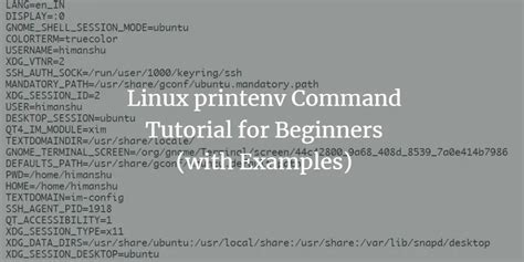 Linux printenv Command Tutorial for Beginners (with Examples)