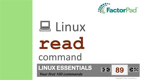 Linux read command summary with examples YouTube