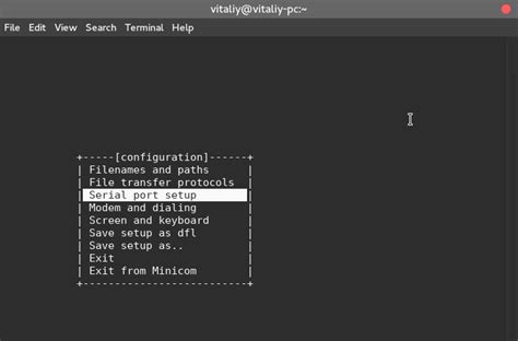 Linux serial port setup.  Offers candid USB interface to other serial per...
