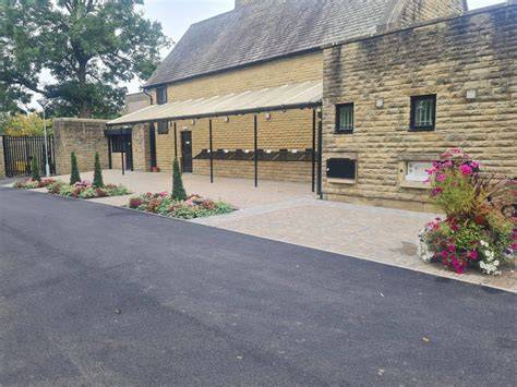 Linwood crematorium chapel.  Surrounded by A guide to crematoriums, cemete...