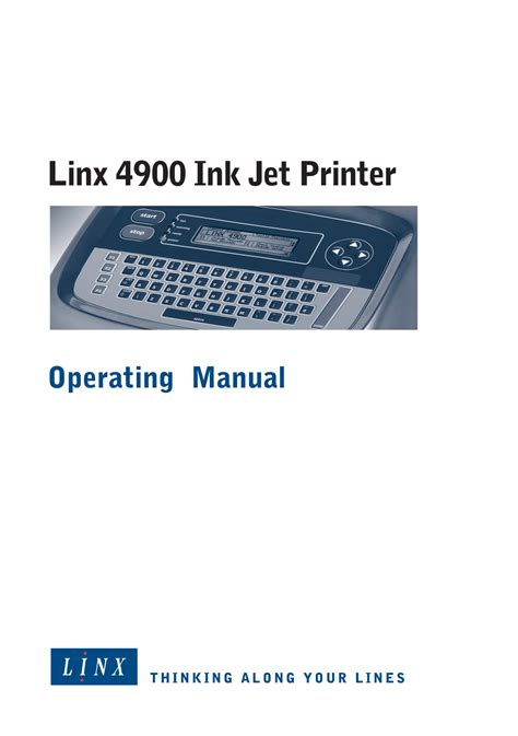 Linx 4900 inkjet printer service manual. - Maitriser la lecture et lecriture methode pour adultes guide du formateur.
