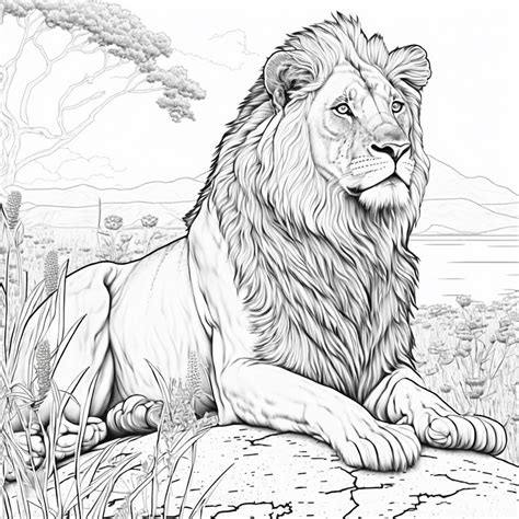 Lion Coloring Book