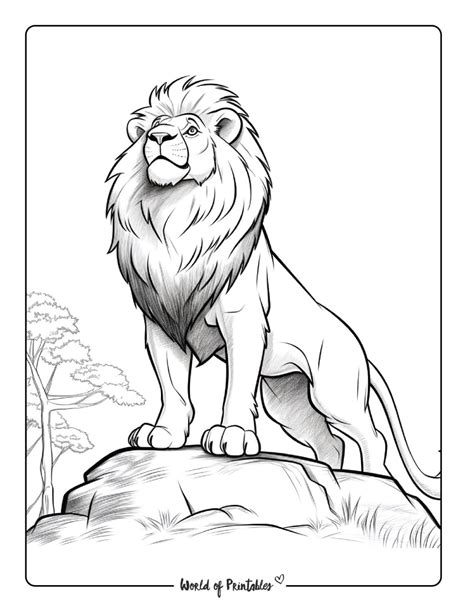 Lion Coloring Pages Printable Free
