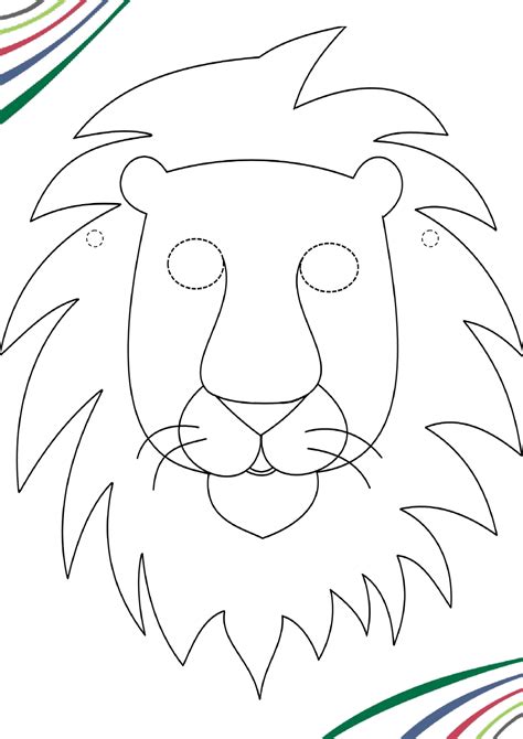 Lion Mask Pages Coloring Pages