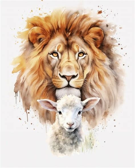 Lion and Lamb Lion and lamb, Lion pictures, Jesus drawings