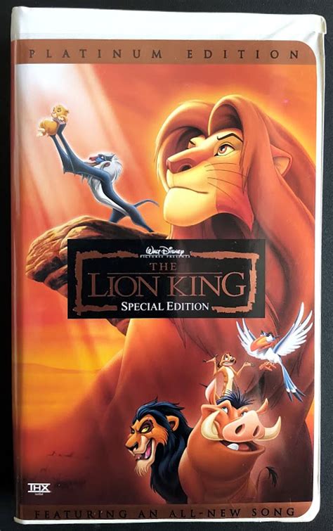 Lion king special edition vhs. Here is the closing to the 1996 UK VHS of The Lion King: Special Widescreen Edition.1. Last few seconds of the end credits2. Walt Disney Pictures 1990 logo (... 