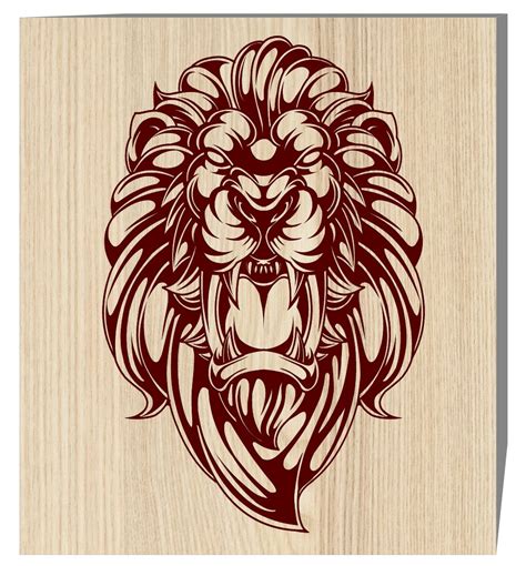 Lions Vector Designs For Laser Engraving Machine Freepatternsarea