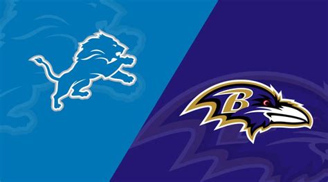Lions vs ravens. Oct 17, 2023 · Ravens games this year have gone over the total in one out of six opportunities (16.7%). Watch Ravens vs. Lions and the rest of the NFL, including NFL RedZone, on Fubo. Lions Betting Info. In the Lions’ six games this season, they have five wins against the spread. The Lions covered the spread in their only game when underdogs by 3 points or ... 