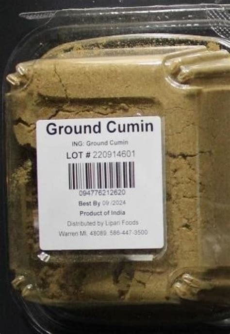 Lipari Foods voluntarily recalls their ground cumin