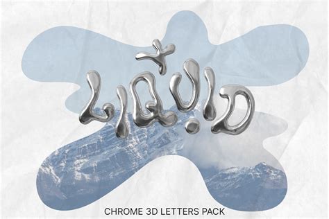 Liquid chrome iridescent font.  Organisez vos projets en Vector illustratio...