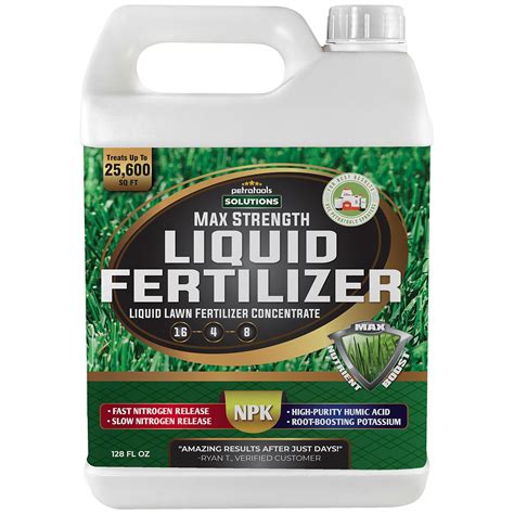 Liquid fertilizer for grass. 20-20-20 Liquid Soluble Fertilizer (Pre-Order) 40 reviews. 20-20-20 Liquid Soluble Fertilizer is now on pre-order! All items will ship once available and closer to planting time. This is a professional-grade Water Soluble Fertilizer. More Info. *Product packaging may appear different than what is pictured. More Info. Size. 