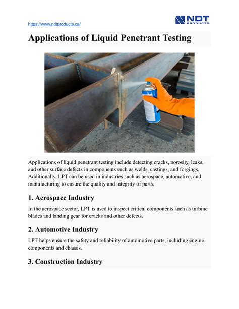 Liquid penetrant testing applications.  This complete guide covers the benefits and...