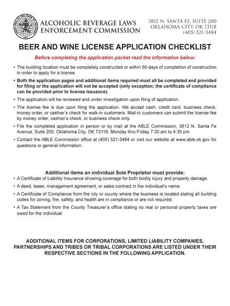 Liquor license oklahoma. ATC Online Services. Please click on the appropriate link below. If you have any questions, you can contact the Alcohol & Tobacco Commission via our Contact Page. If you are doing a renewal and do not know your permit number, you can look it up here first - Permit Search . If you have recently submitted a paper application, you may not submit a ... 
