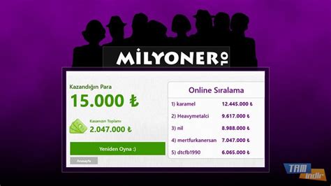Lisans milyoner ol. 