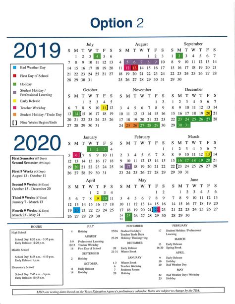 Lisd Calendar 2021 To 2022