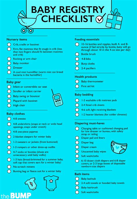 List Of Baby Items Examples and Forms