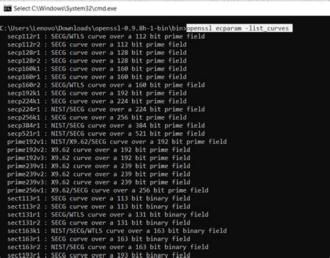 List curves openssl.  When using OpenSSL 1.  OpenSSL uses a custom build syst...