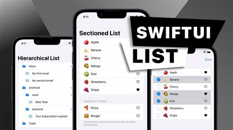 List item in swiftui.  Apple&rsquo;s SwiftUI tutorials repeatedly use this collection-drive...